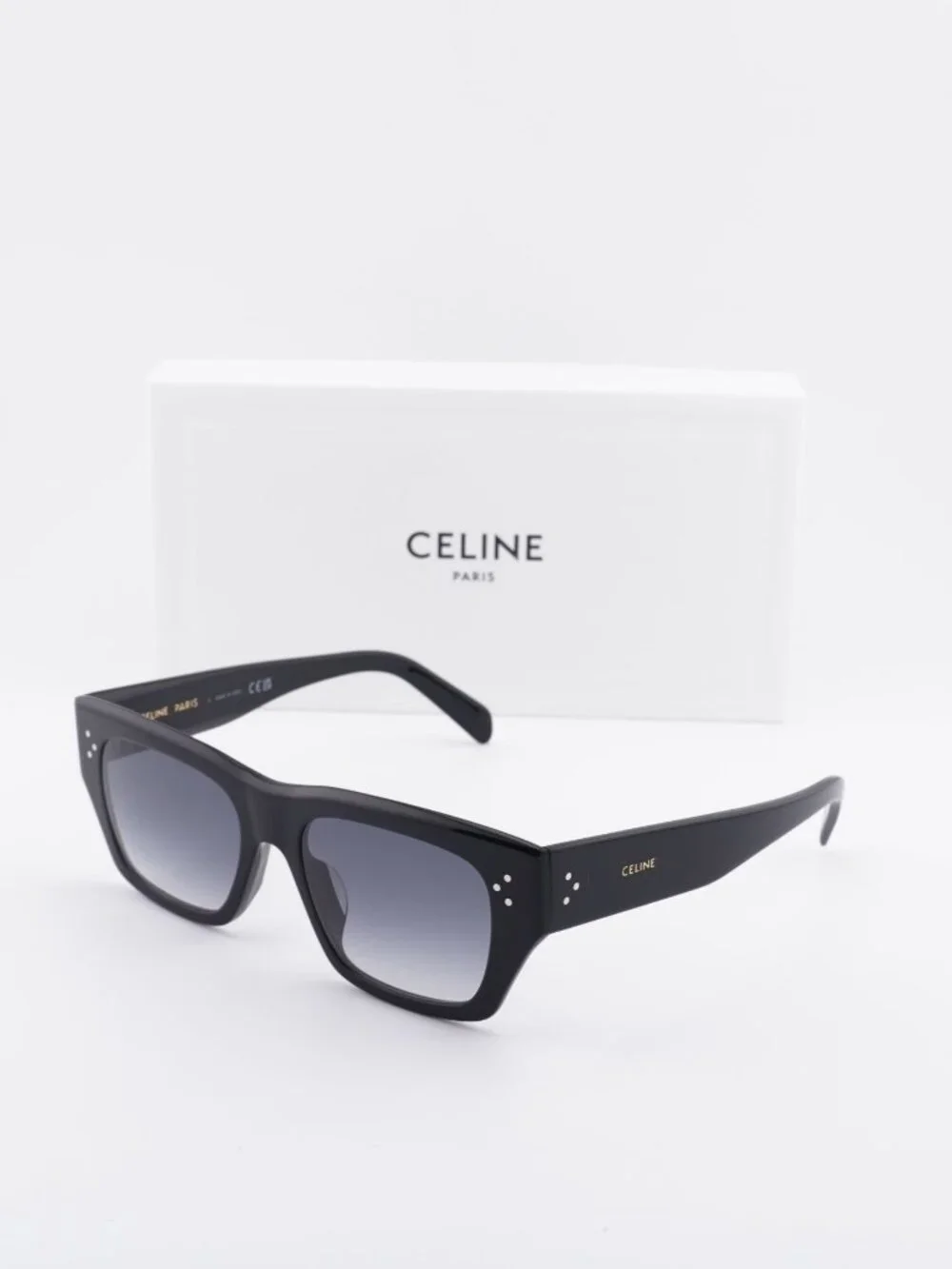 Celine CL40297U 01B Square Sunglasses - Black / Grey